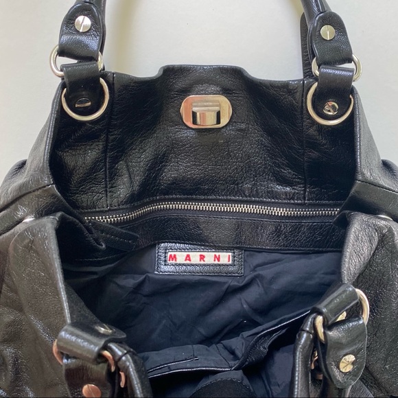 Marni Leather Hobo Shoulder Bag - Picture 5 of 7